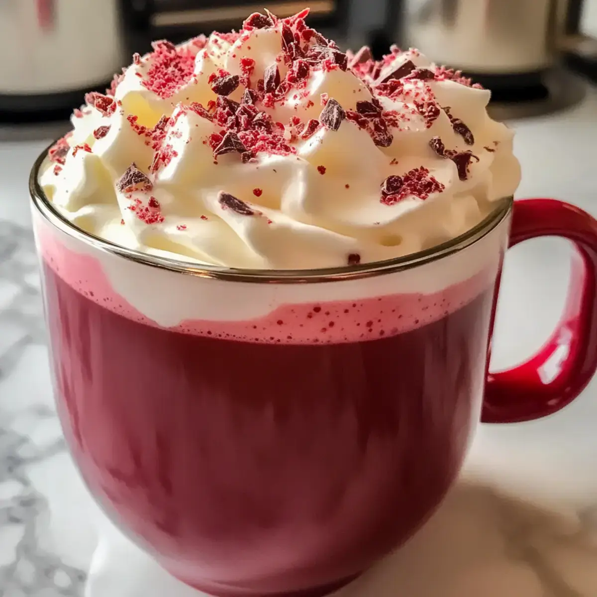 Rote Samt heiße Schokolade