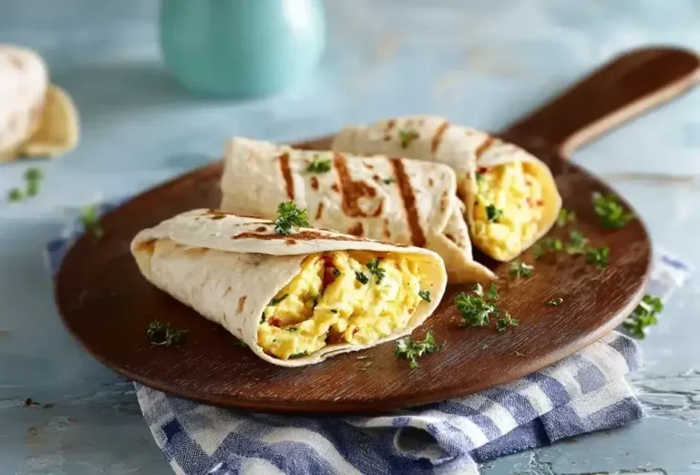 Rührei Wraps schnell Frühstück