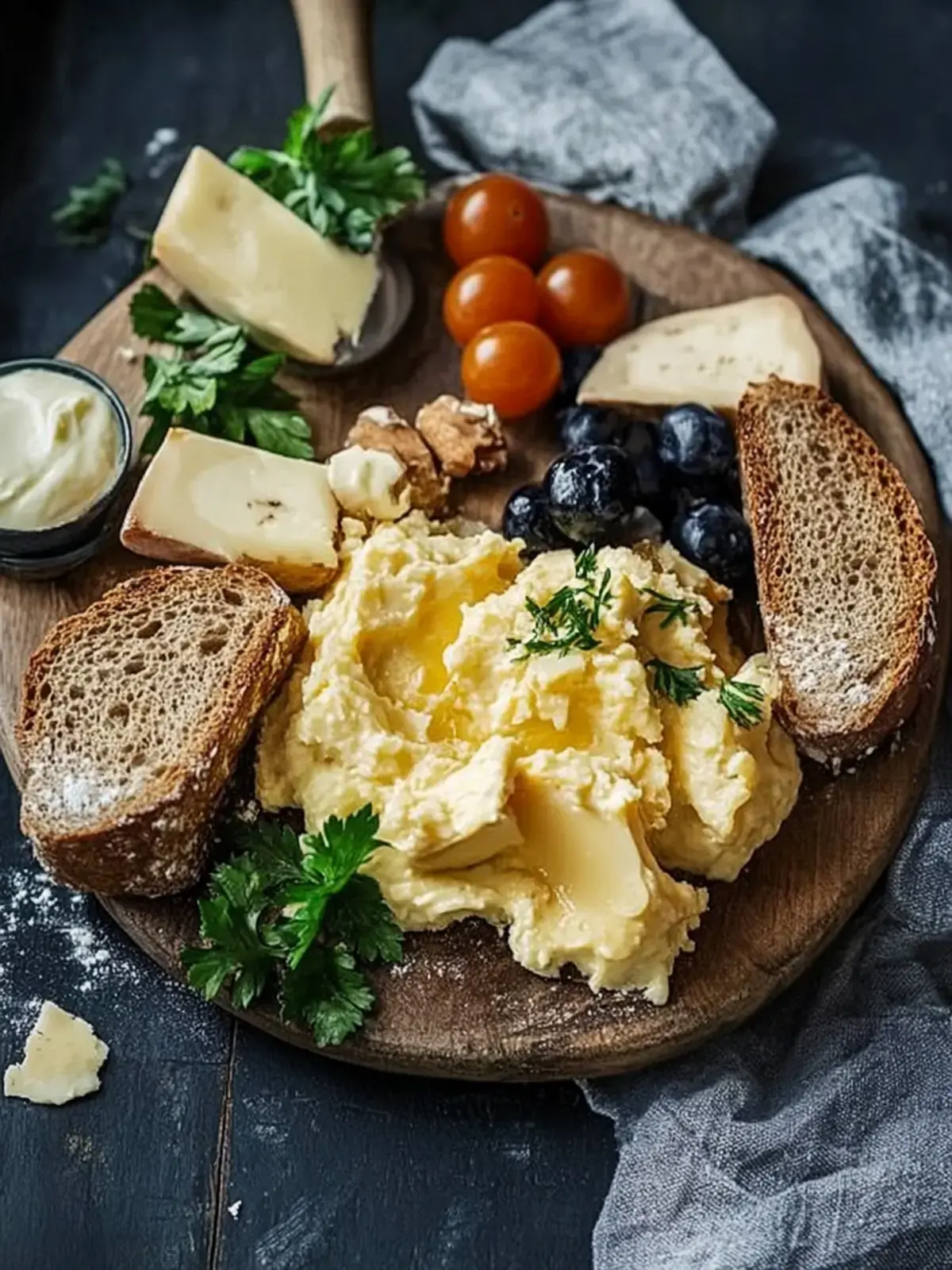 Rührei mit Hüttenkäse