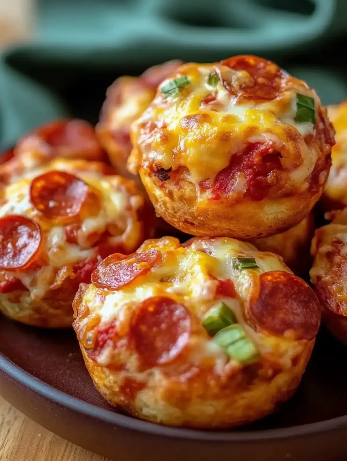 Saftige Pizza-Muffins mit Salami und Käse