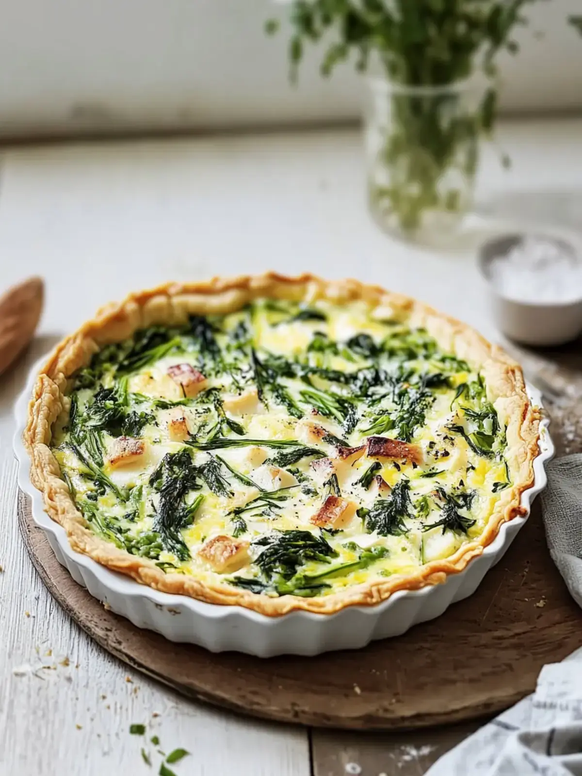 Saisonale Bärlauch-Gemüsequiche