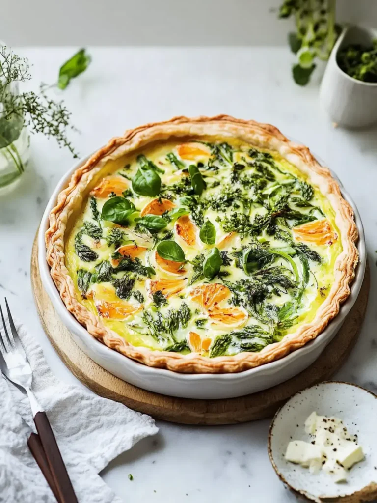 Saisonale Bärlauch-Gemüsequiche