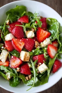 Salat mit Erdbeeren