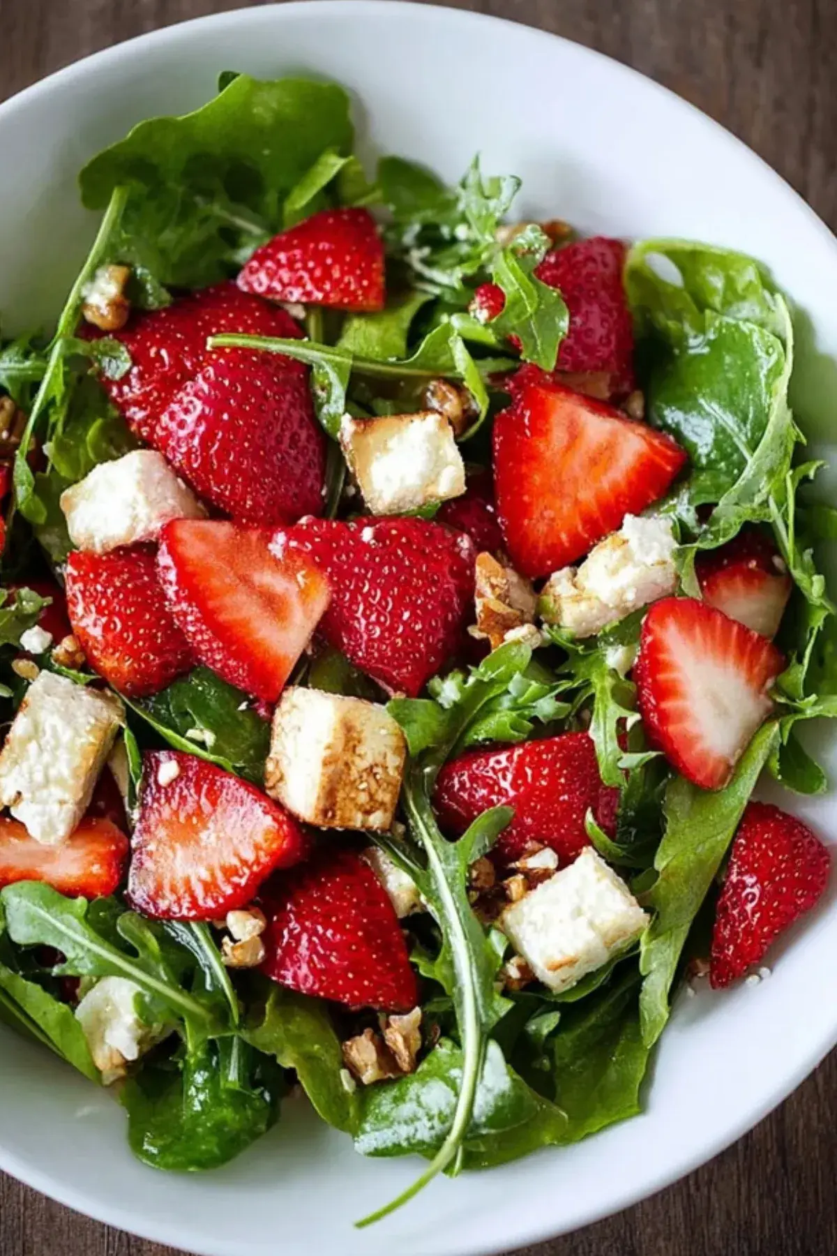 Salat mit Erdbeeren