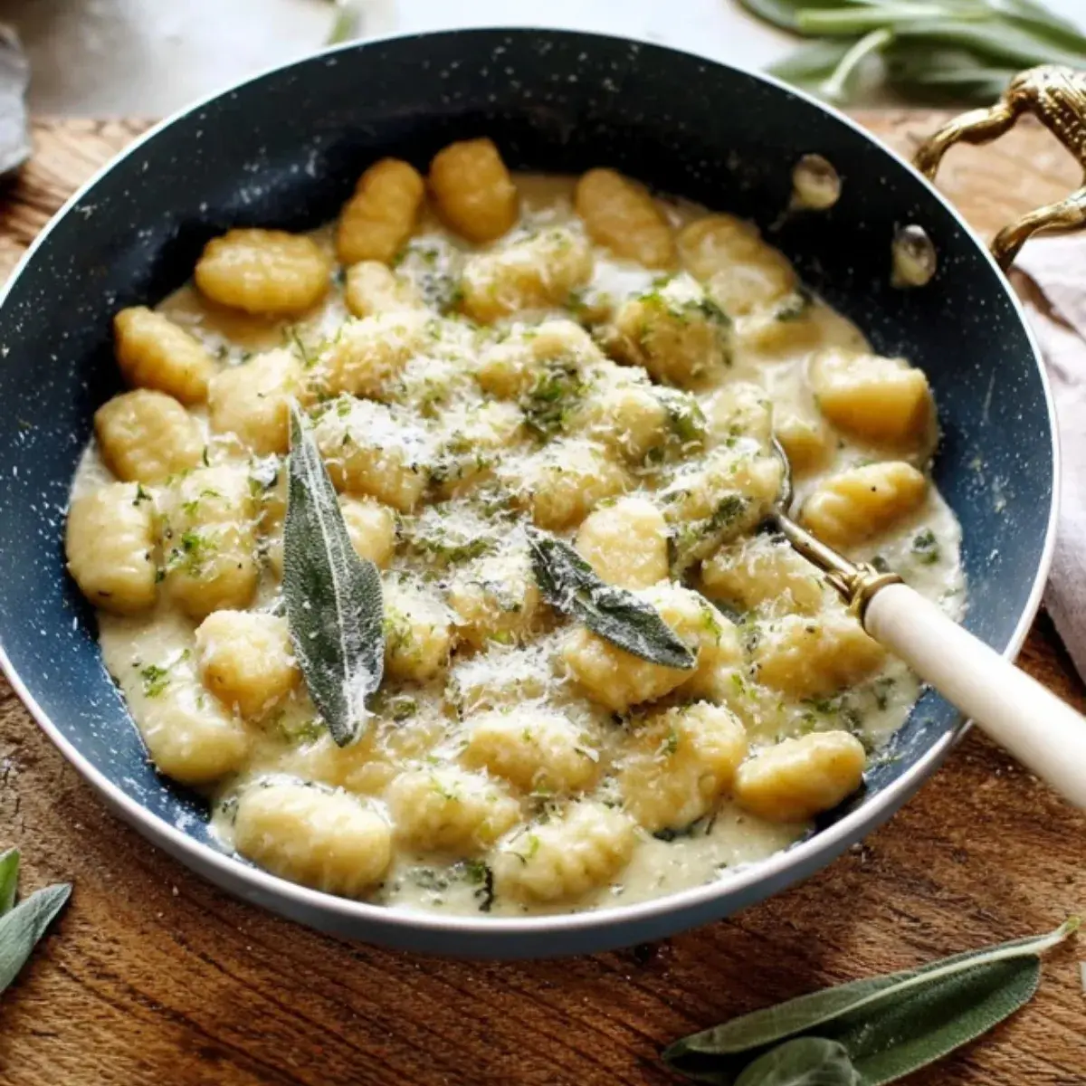 Salbei Gnocchi cremiger Soße