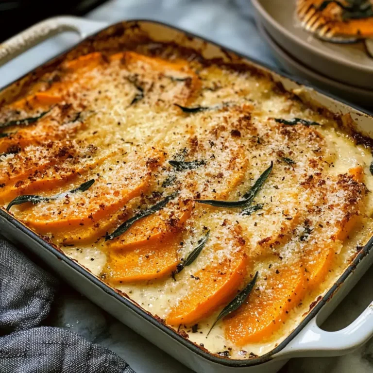 Salbeibutterkürbisgratin