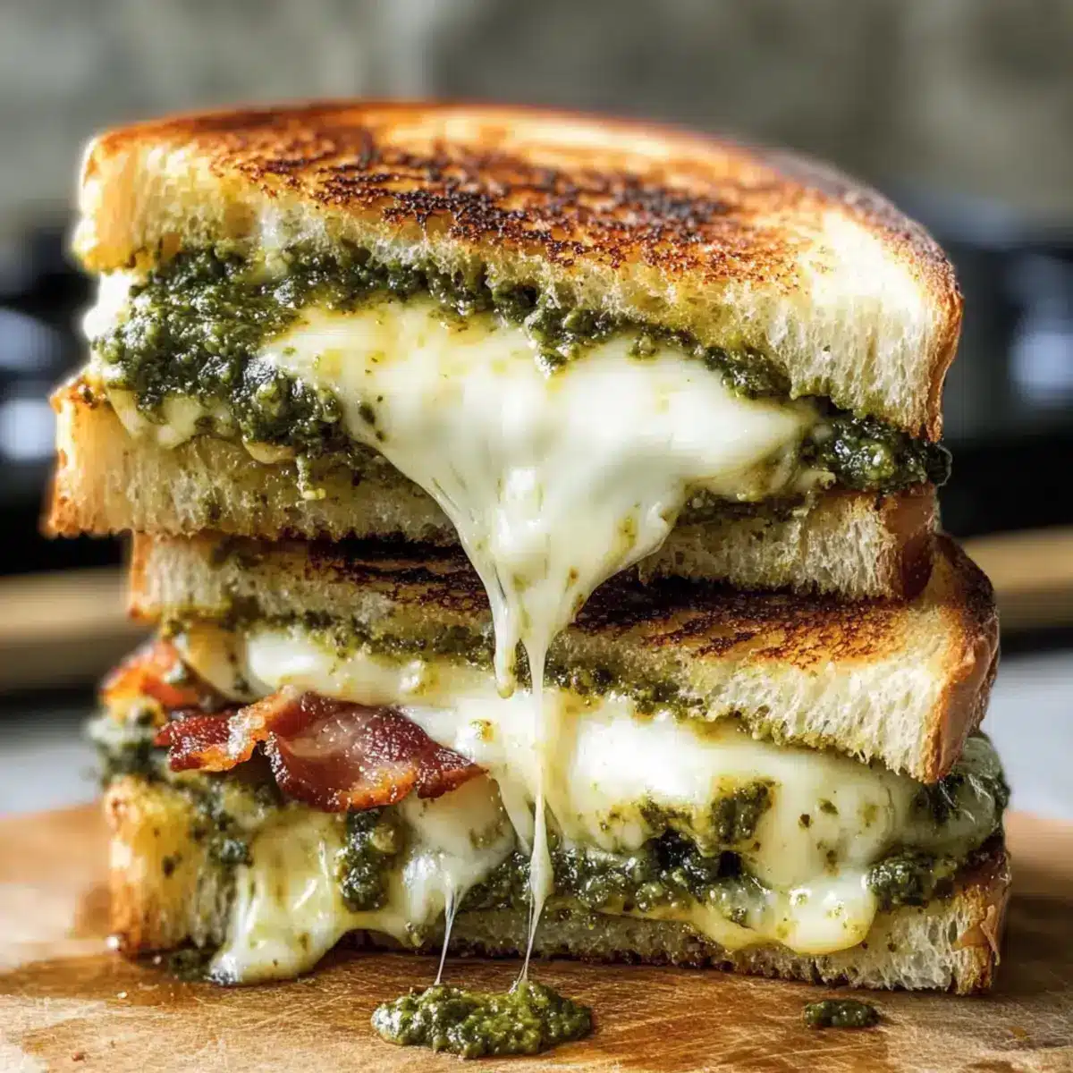 Sauerteig Pesto Gegrillter Käse