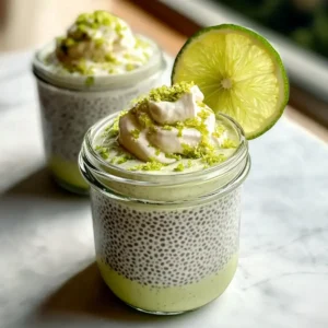 Schlüssel-Limetten-Chia-Samen-Pudding mit Cashew-Topping
