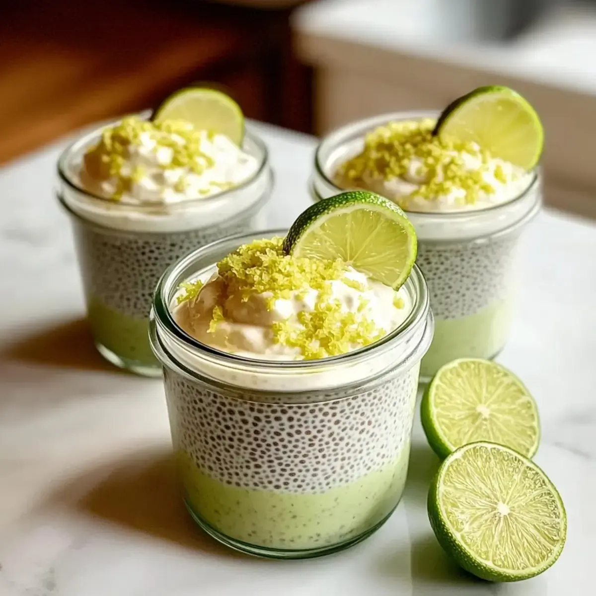 Schlüssel-Limetten-Chia-Samen-Pudding