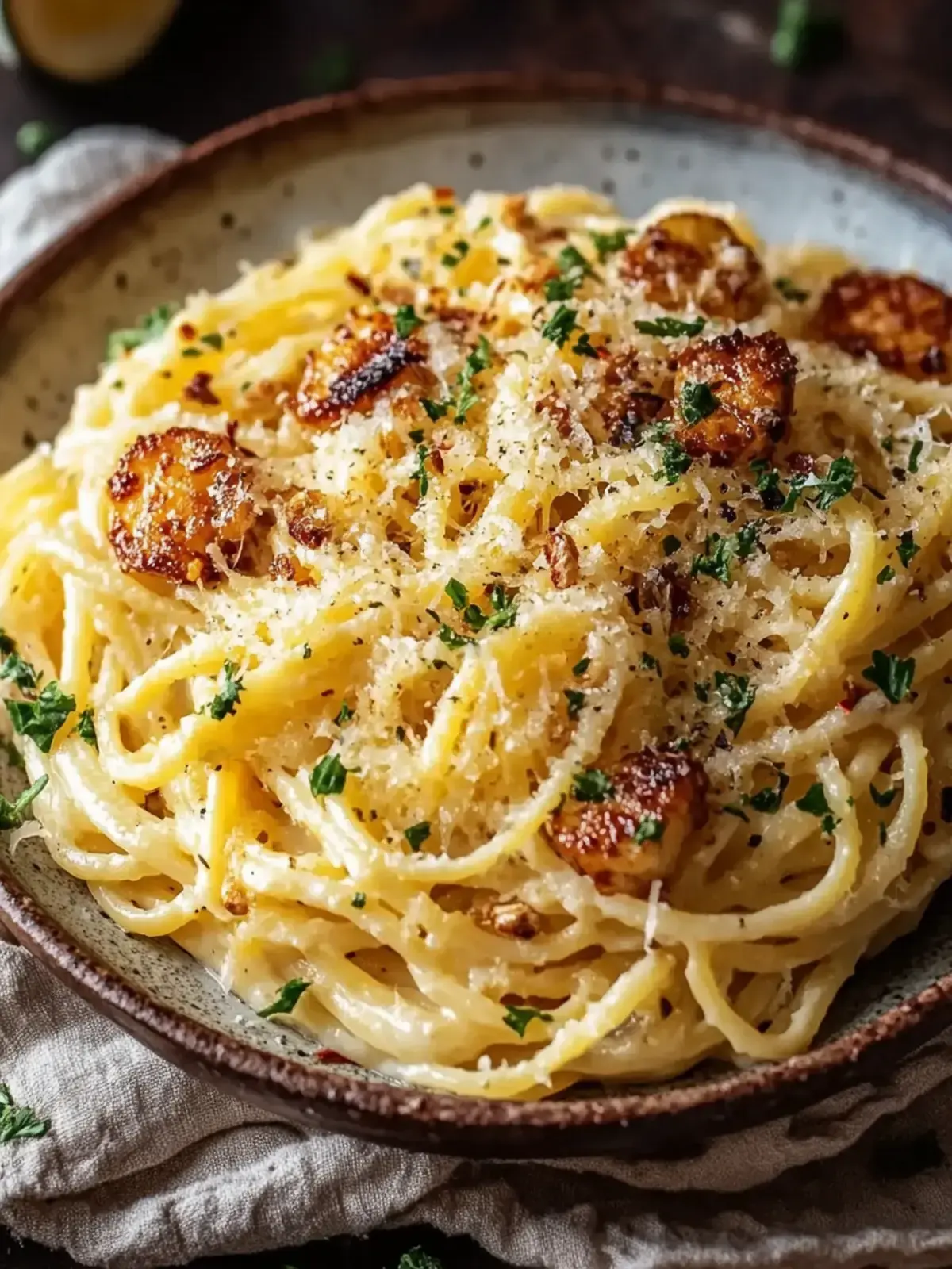 Schnelle Knoblauch Garnelen Pasta