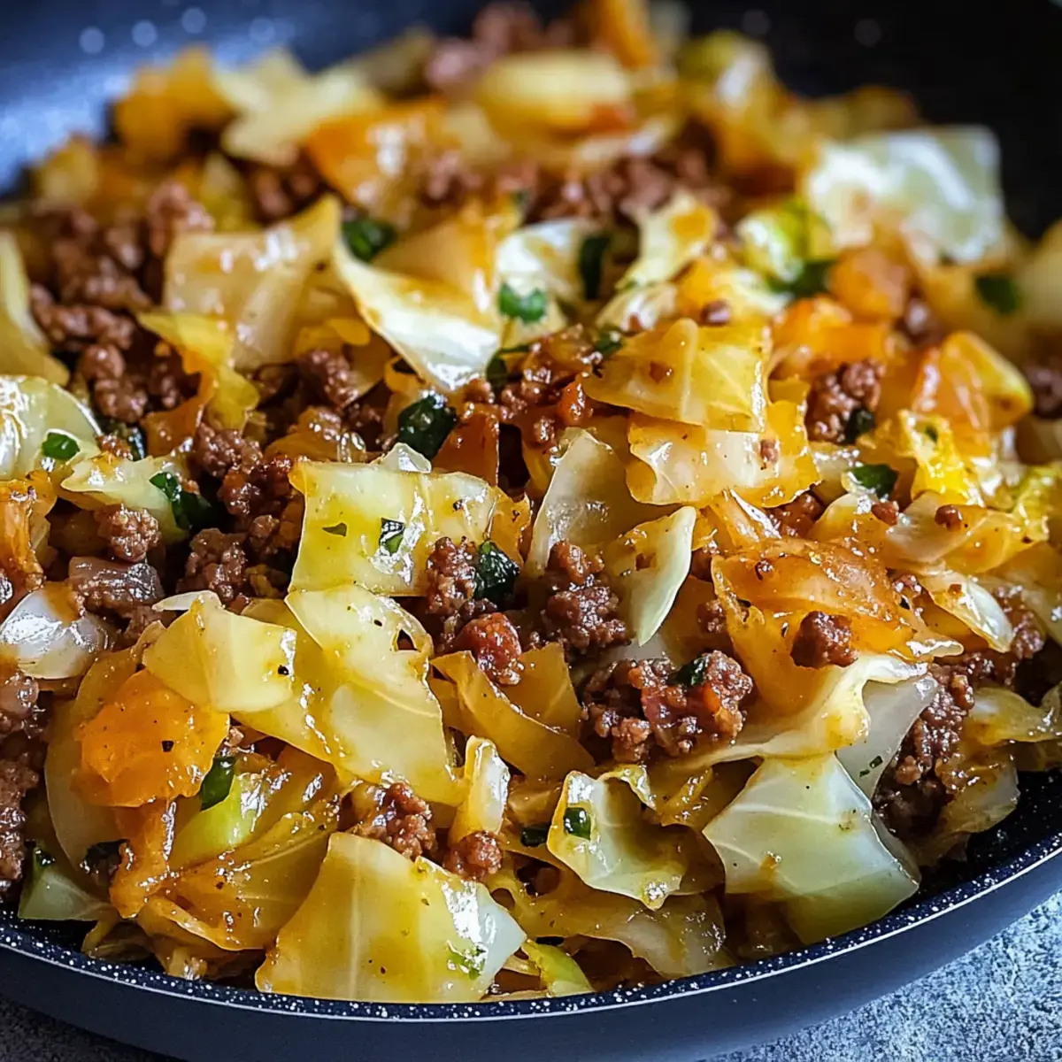 Schnelle Kohl Hack Pfanne