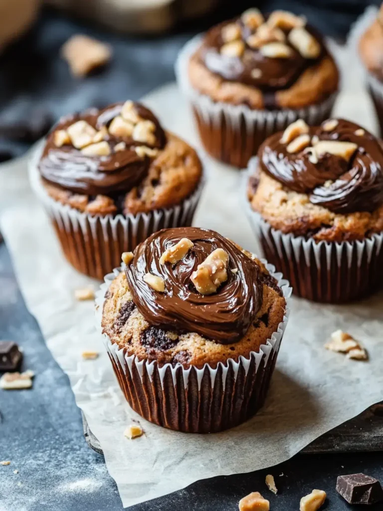 Schokoladen Erdnussbutter Spin Muffins
