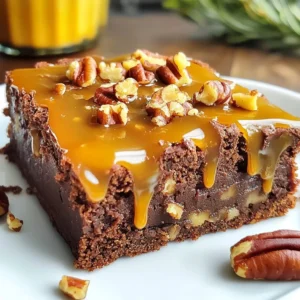 Schokoladen-Karamell-Schildkröten-Brownies