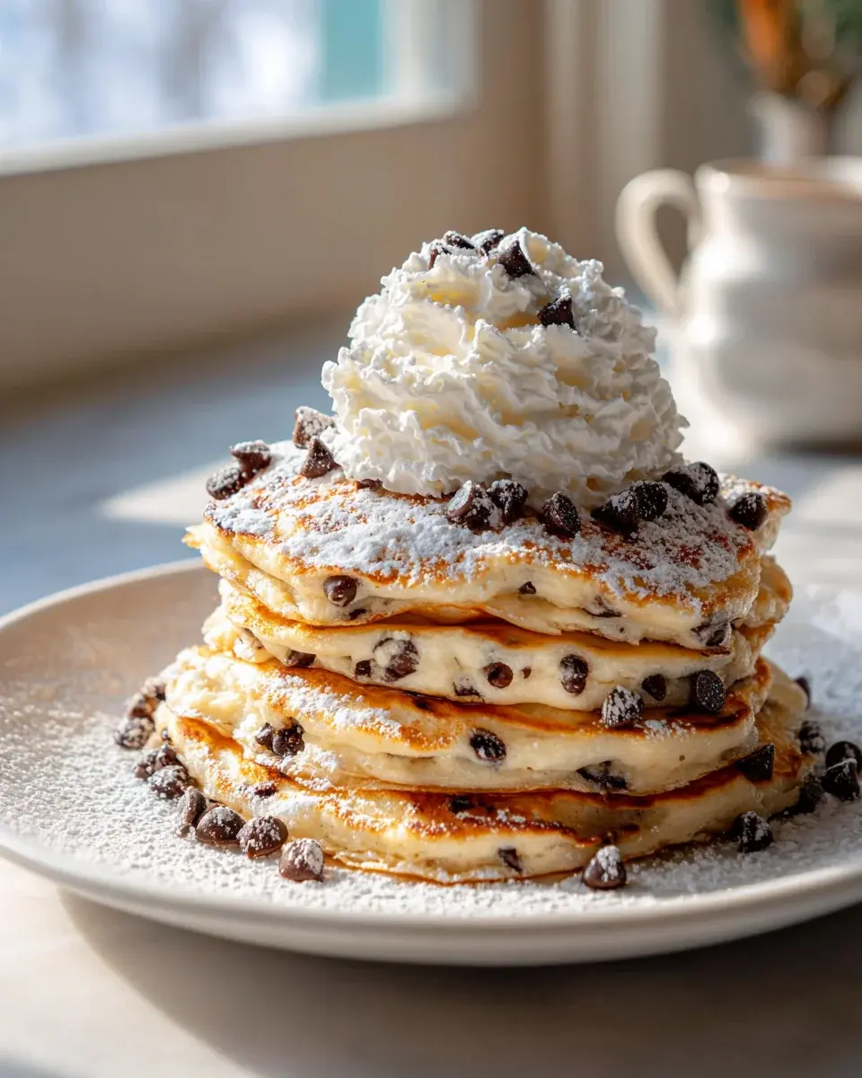 Schokoladen-Pfannkuchen mit Schlagsahne