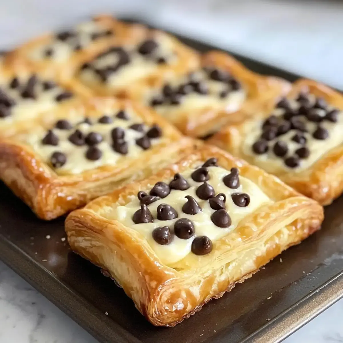 Schokoladenstückchen Frischkäse Danishes