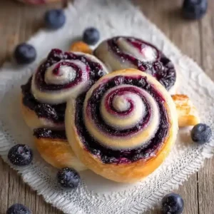 Schwedische Blaubeer-Schnecken (Blåbärsbullar)