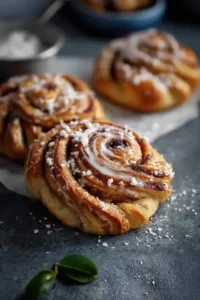 Schwedische Zimtschnecken mit Heidelbeeren