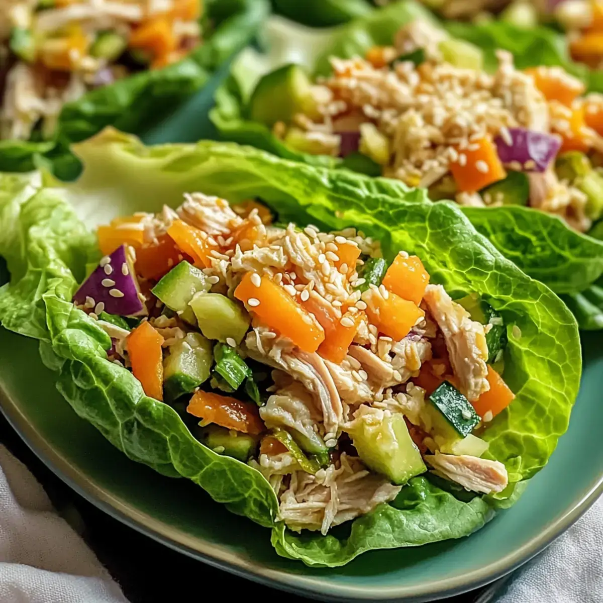 Selbstgemachte Hühnchen-Salat-Lettuce-Wraps