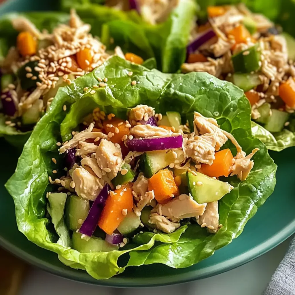 Selbstgemachte Hühnchen-Salat-Lettuce-Wraps