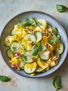 Sommerlicher Nudelsalat mit Zucchini