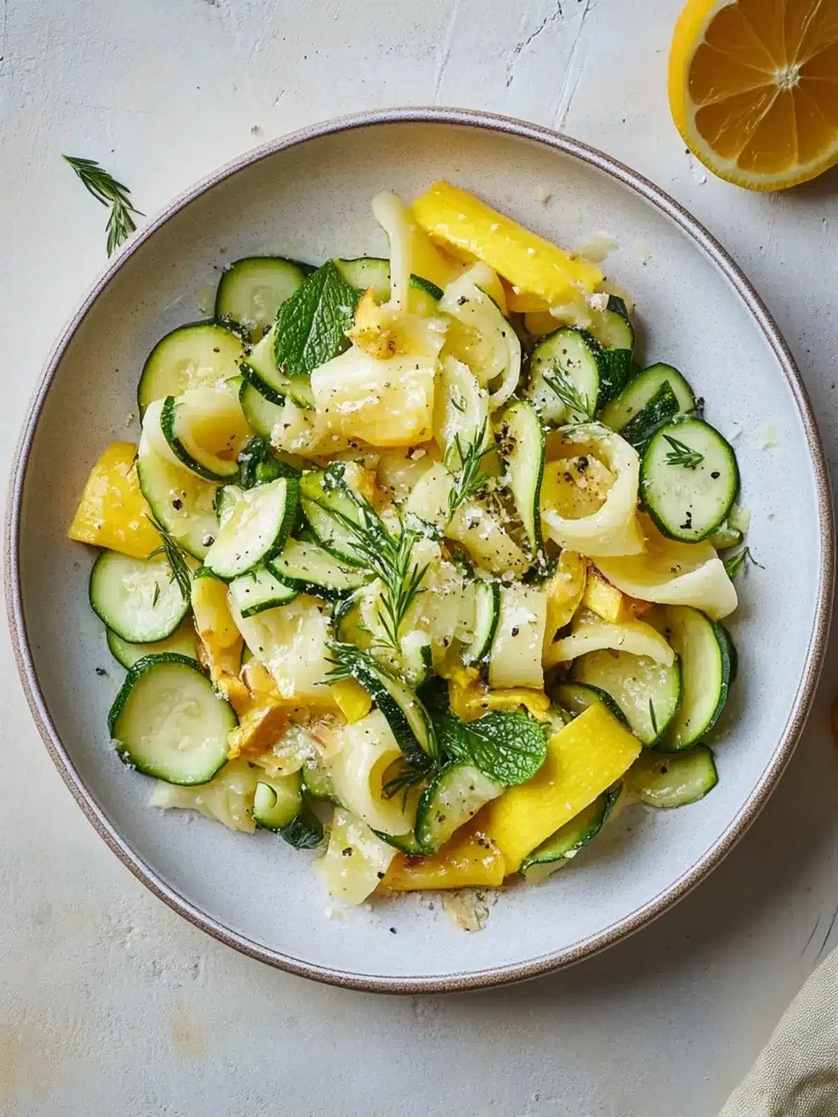 Sommerlicher Nudelsalat mit Zucchini