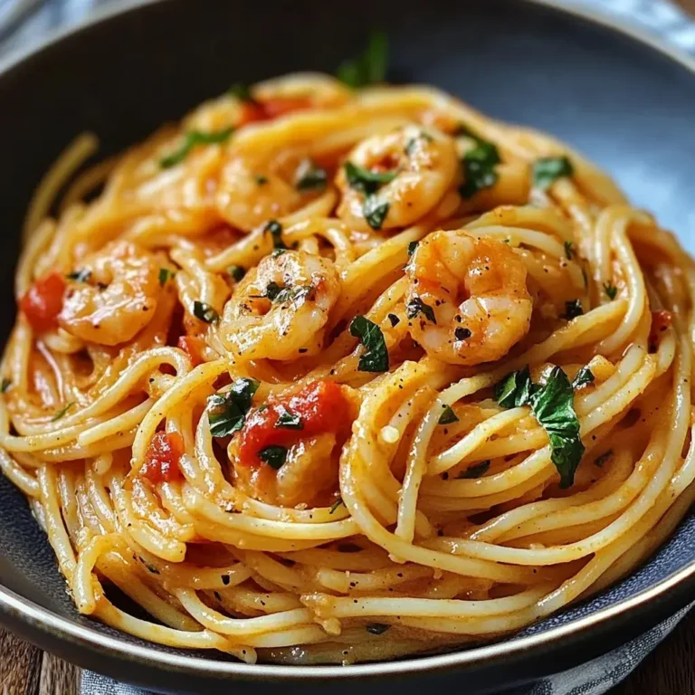 Spaghetti mit Garnelen in Frischkäsesauce