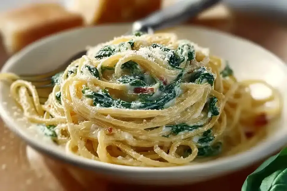 Spaghetti mit Spinat Frischkäse-Sauce: Ultimatives Rezept