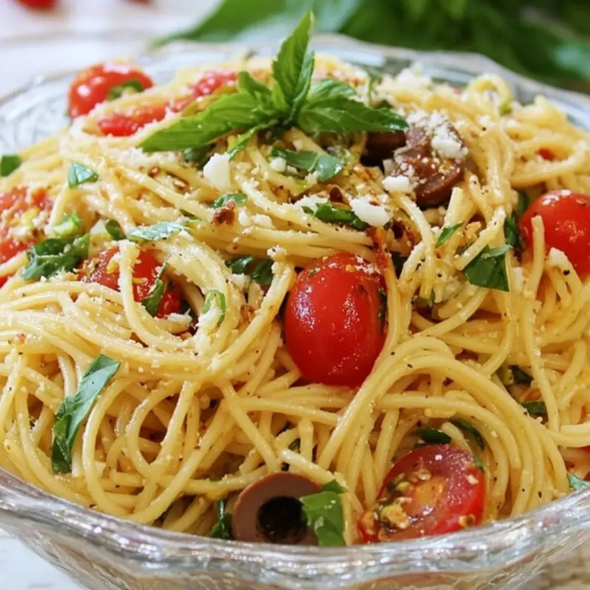 Spaghettisalat nach italienischer Art