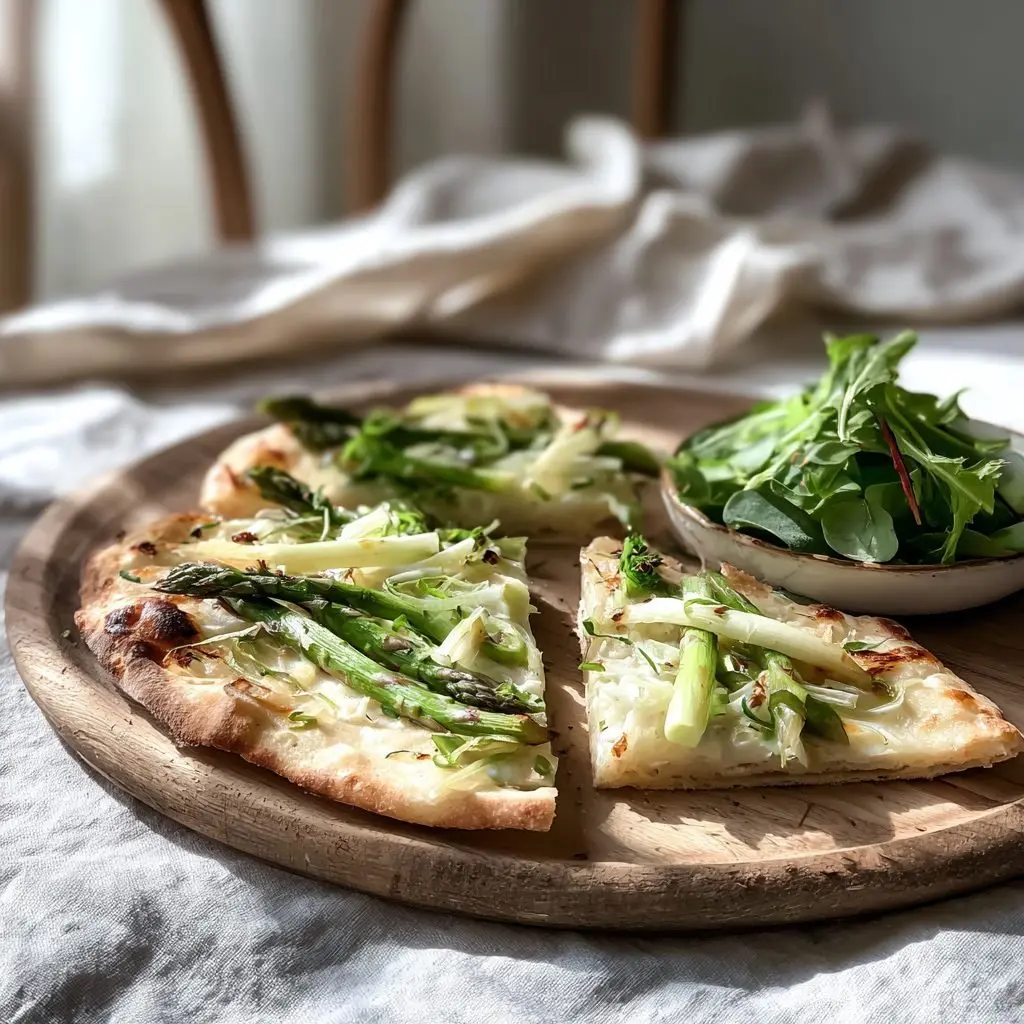 Spargel Flammkuchen