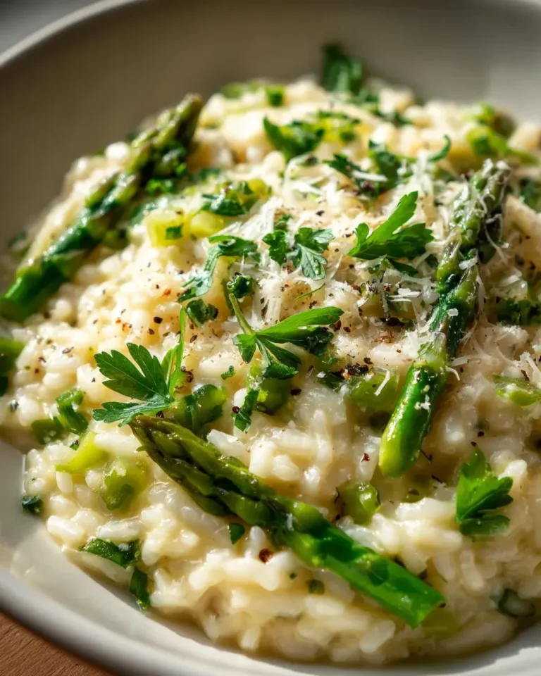 Spargel Risotto mit Weißwein