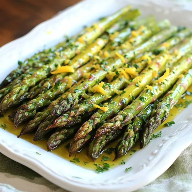 Spargel mit Knoblauch und Zitrone