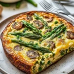 Spargel und Pilz Frittata Sauerteigbrot