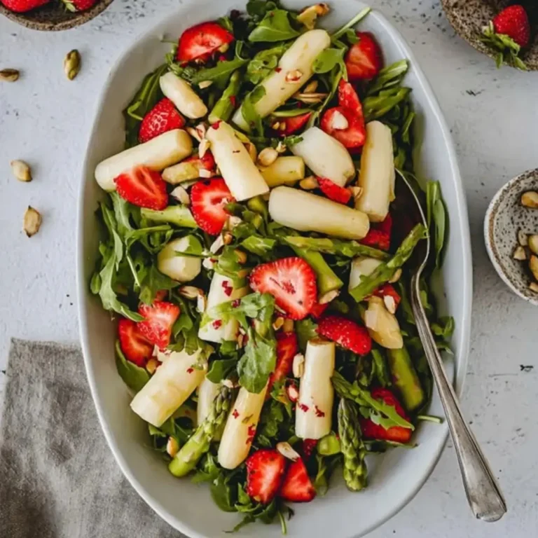 Spargelsalat mit Erdbeeren