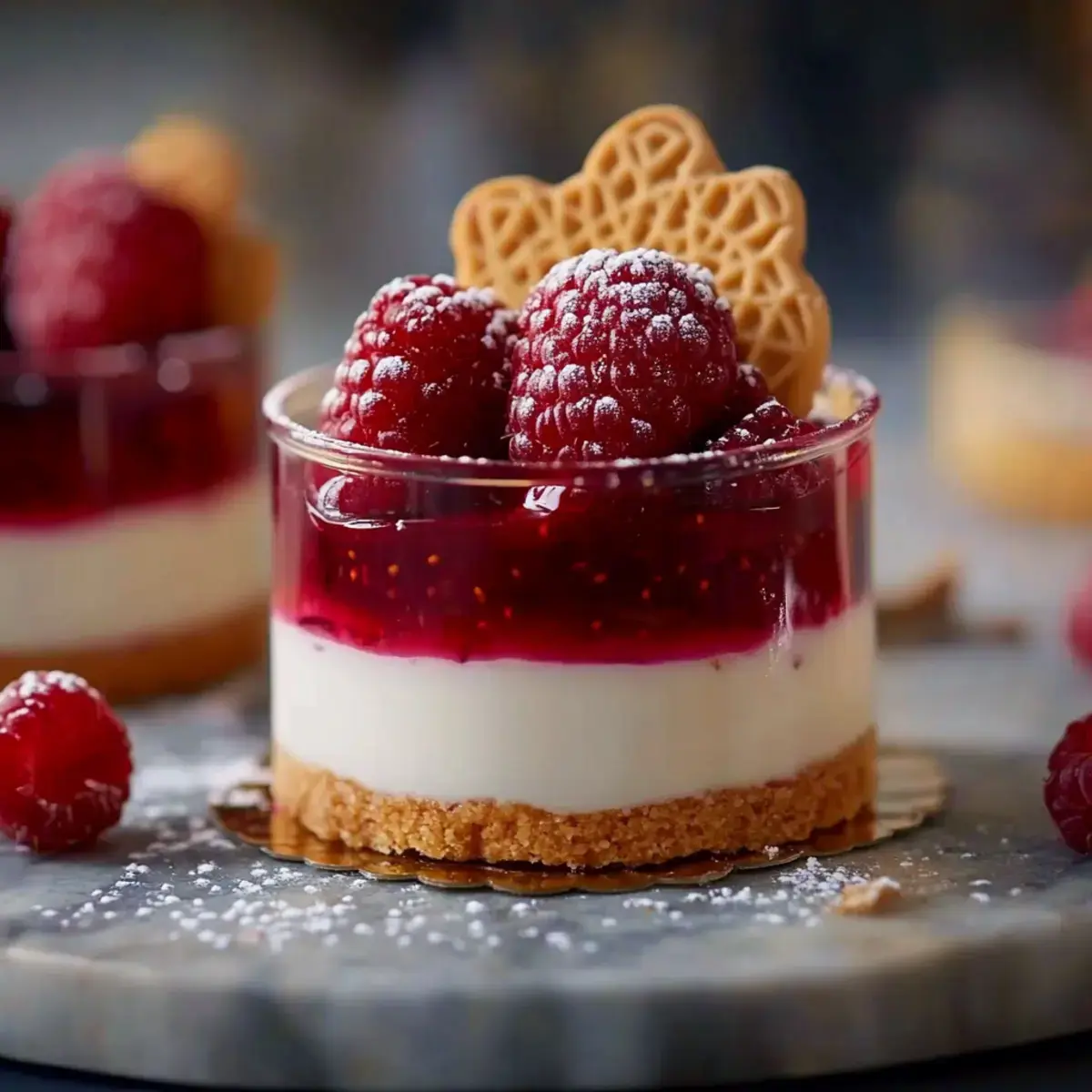 Spekulatius Dessert mit Himbeeren