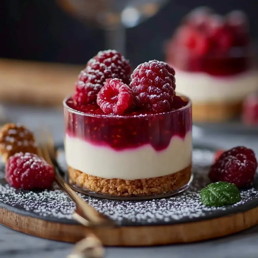Spekulatius Dessert mit Himbeeren