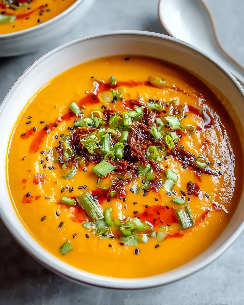 Spicy Miso Carrot Soup
