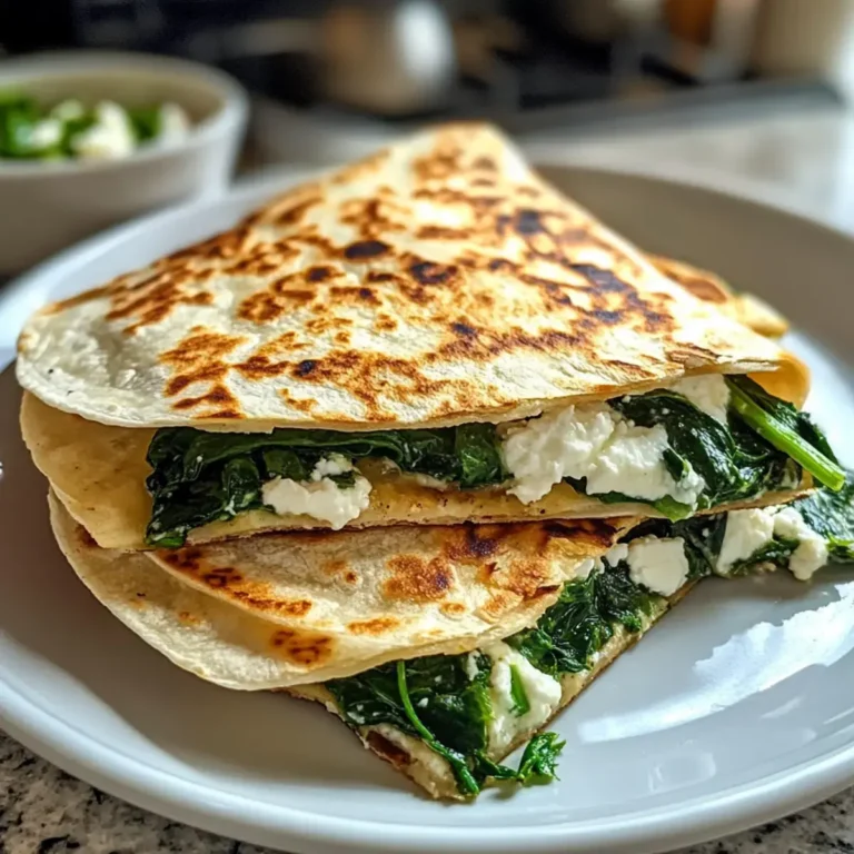 Spinat Feta Quesadillas