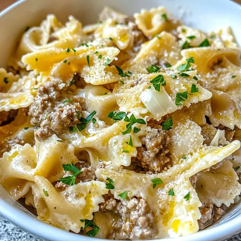 Parmesan Garlic Beef Bowtie Pasta Schnell und Lecker – Recipe Website