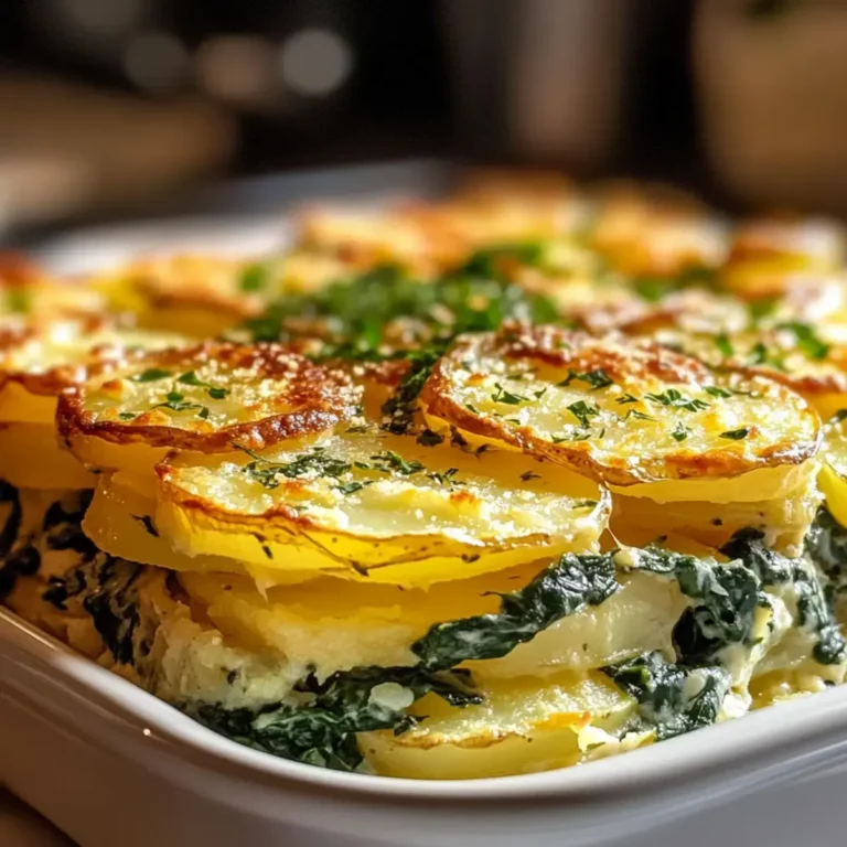 Spinat-Kartoffel-Knoblauch-Auflauf