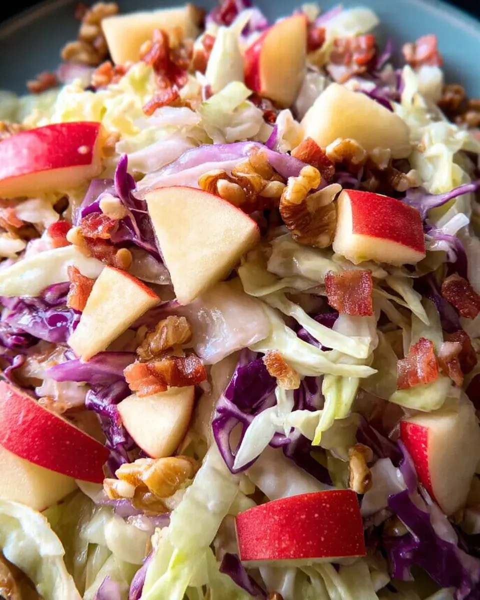 Spitzkohl Apfel Walnuss Salat