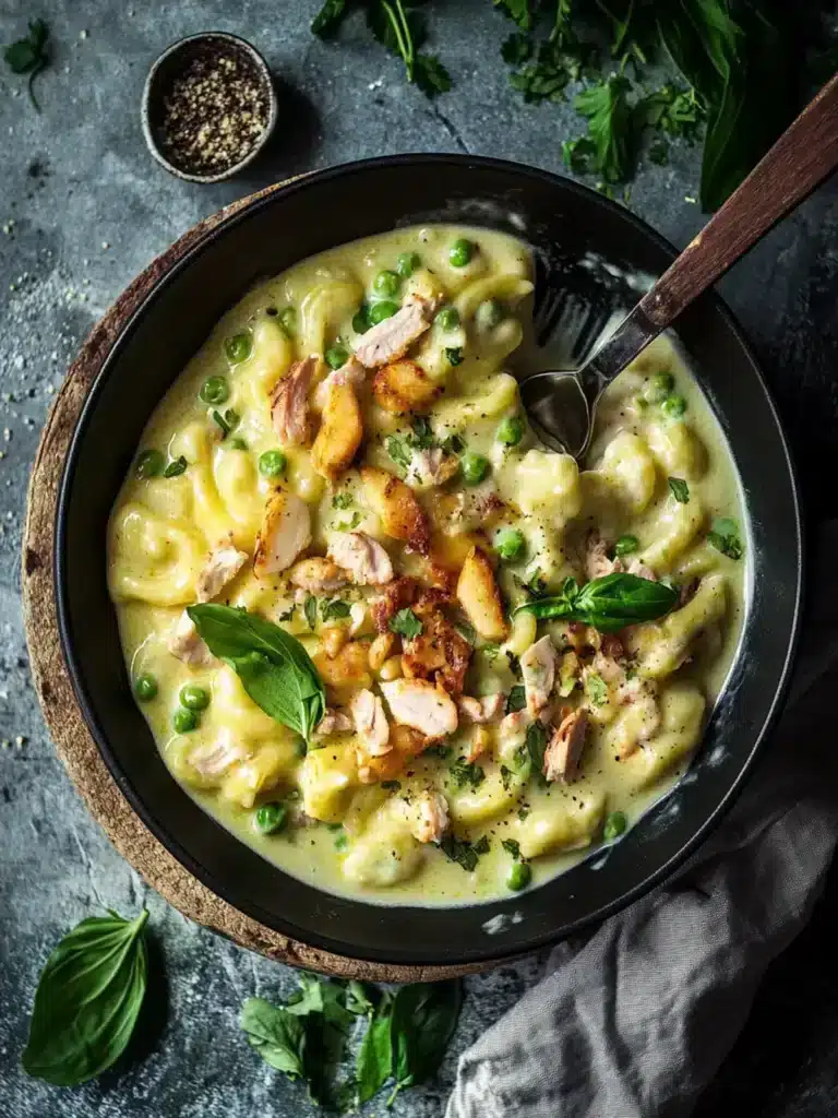 Spätzle Pfanne Hähnchen Bärlauchrahm