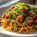 Sticky Garlic Chicken Noodles