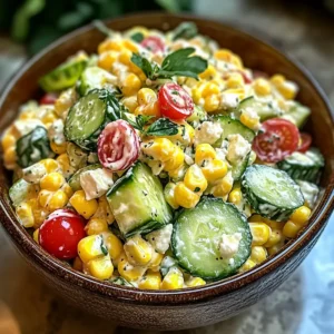 Straßenmais cremiger Gurkensalat