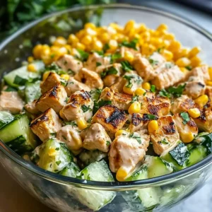 Street Corn Cremiger Gurken Hähnchensalat