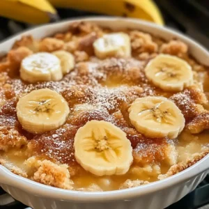 Süßer Bananenauflauf