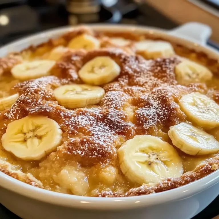 Süßer Bananenauflauf