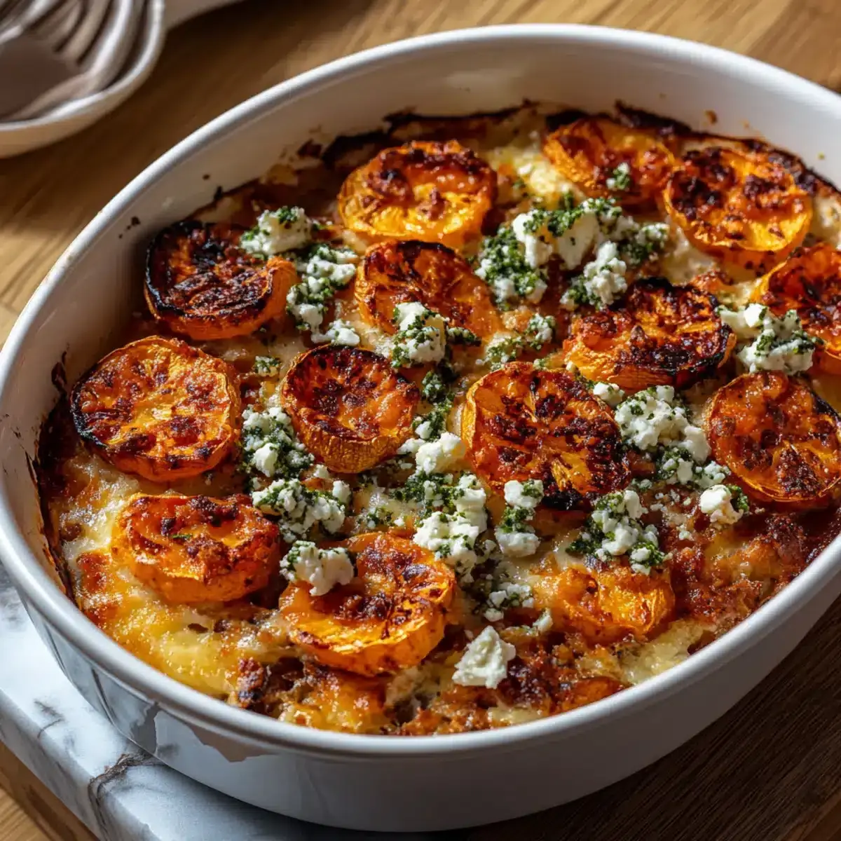Süßkartoffel-Gratin mit Feta