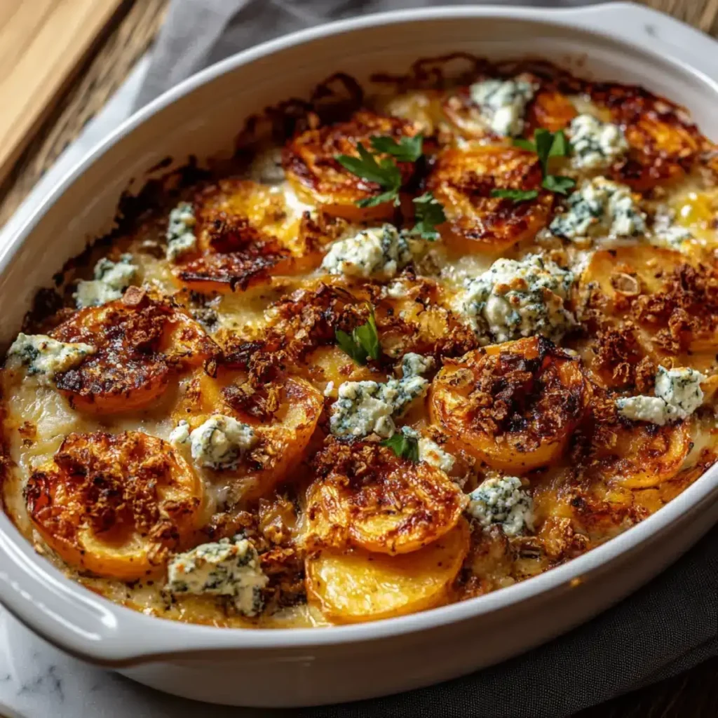 Süßkartoffel-Gratin mit Feta