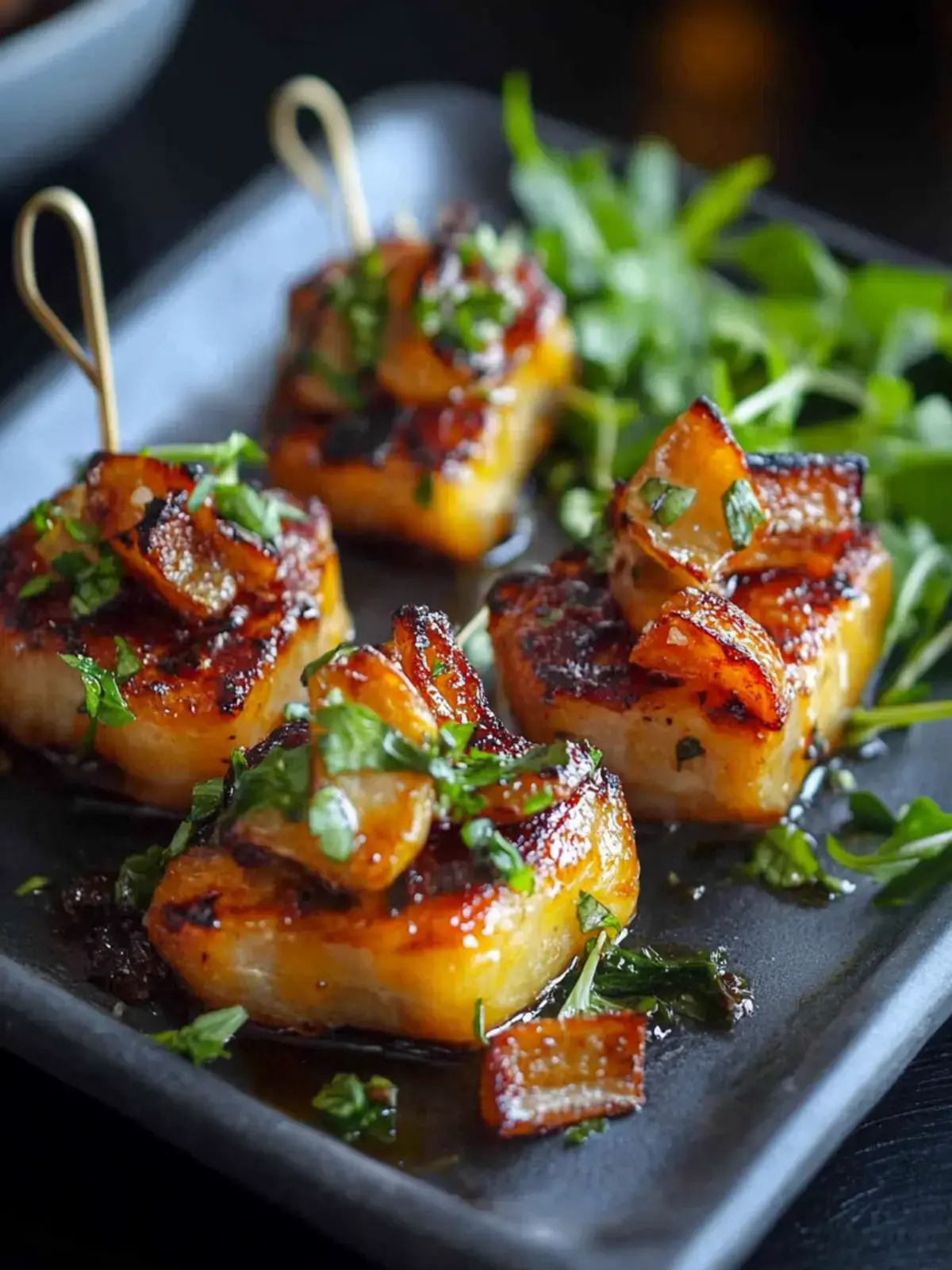 Süßkartoffel Speck Spieße