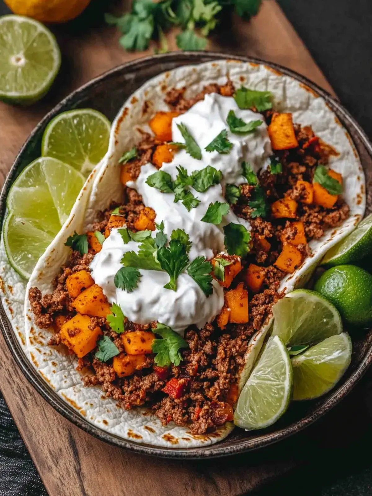 Süßkartoffel Taco Schüssel